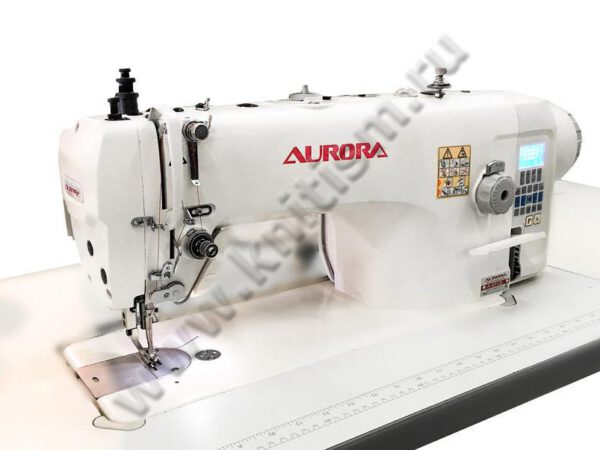 Прямострочная промышленная швейная машина с шагающей лапкой Aurora A-9312L с прямым приводом и автоматическими функциями