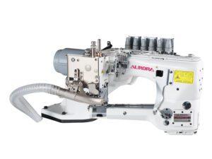 Флэтлок электрического типа с двухсторонней обрезкой края материала AURORA  А-8740-460-02-D-AW2S (прямой привод, автоматический подъем лапки)