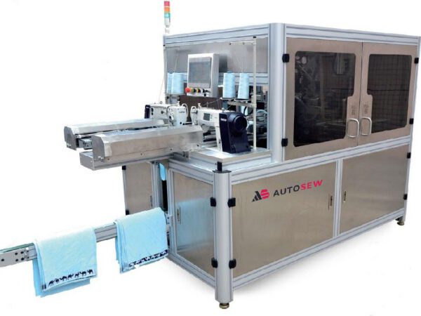 Машина для поперечного раскроя, подгибки и вставки этикетки Autosew FTTS-500