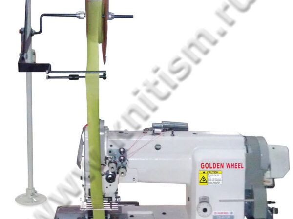 Двухигольная промышленная швейная машина с пулером GOLDEN WHEEL CS-8172-P1 для настрачивания ленты
